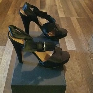 Satin Alaia slingback sandals